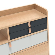 gaston secretaire mural 80 chene gris ardoise gris clair 4