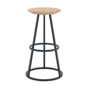 gustave tabouret de bar 78 chene gris ardoise mat 1
