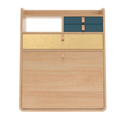 gaston secretaire mural 60 chene bleu petrole laiton 2