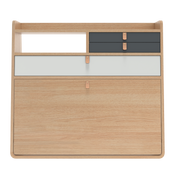 gaston secretaire mural 80 chene gris ardoise gris clair 2