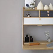 gaston secretaire mural 80 chene gris ardoise gris clair 5