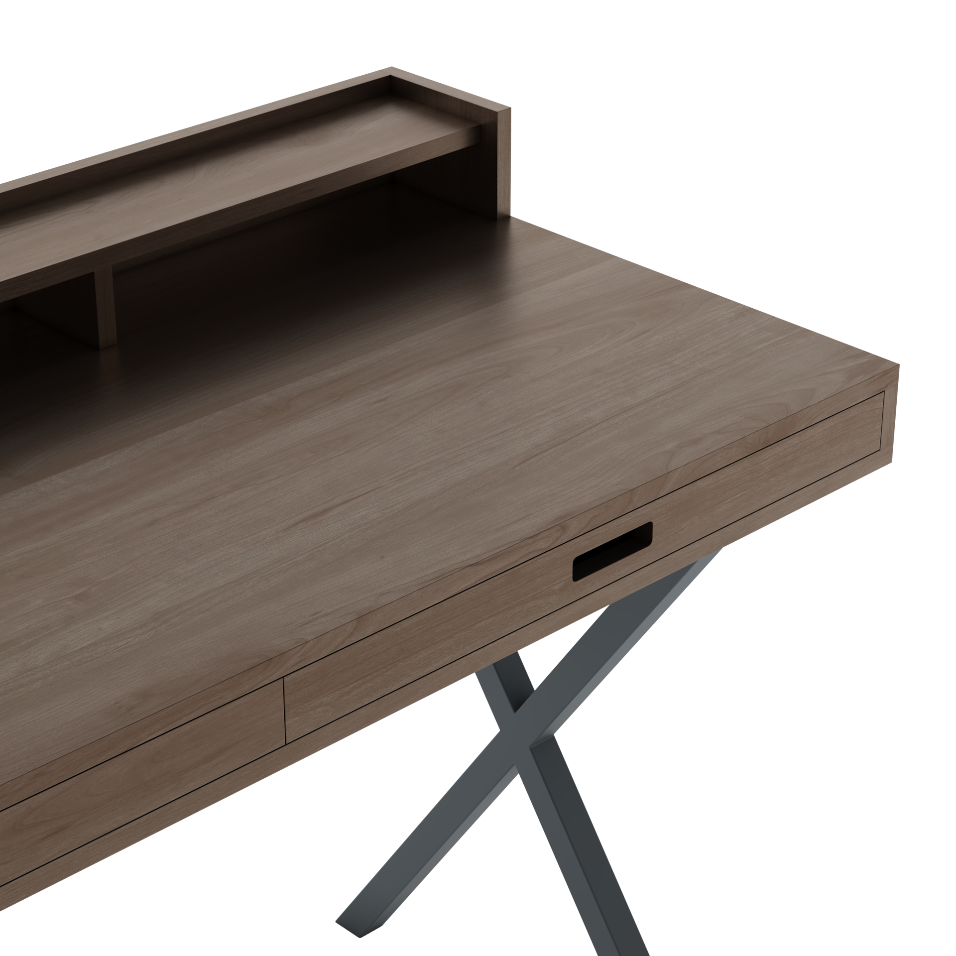 hyppolite secretaire noyer gris ardoise mat 4